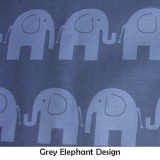 Grey Elephant Design Fabric